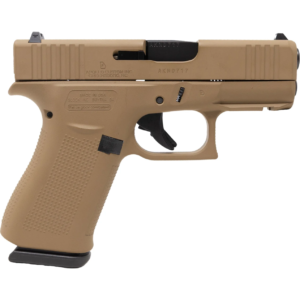 GLOCK 43X DAVIDSONS DARK EARTH 9MM 3.41" 10-RD SEMI-AUTO PISTOL